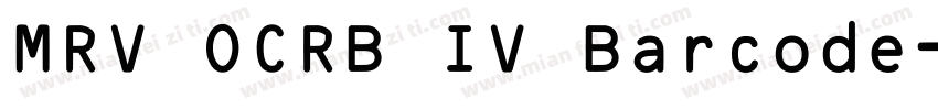 MRV OCRB IV Barcode字体转换